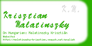 krisztian malatinszky business card